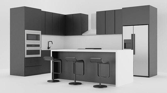 Kitchen Low-poly 3D model