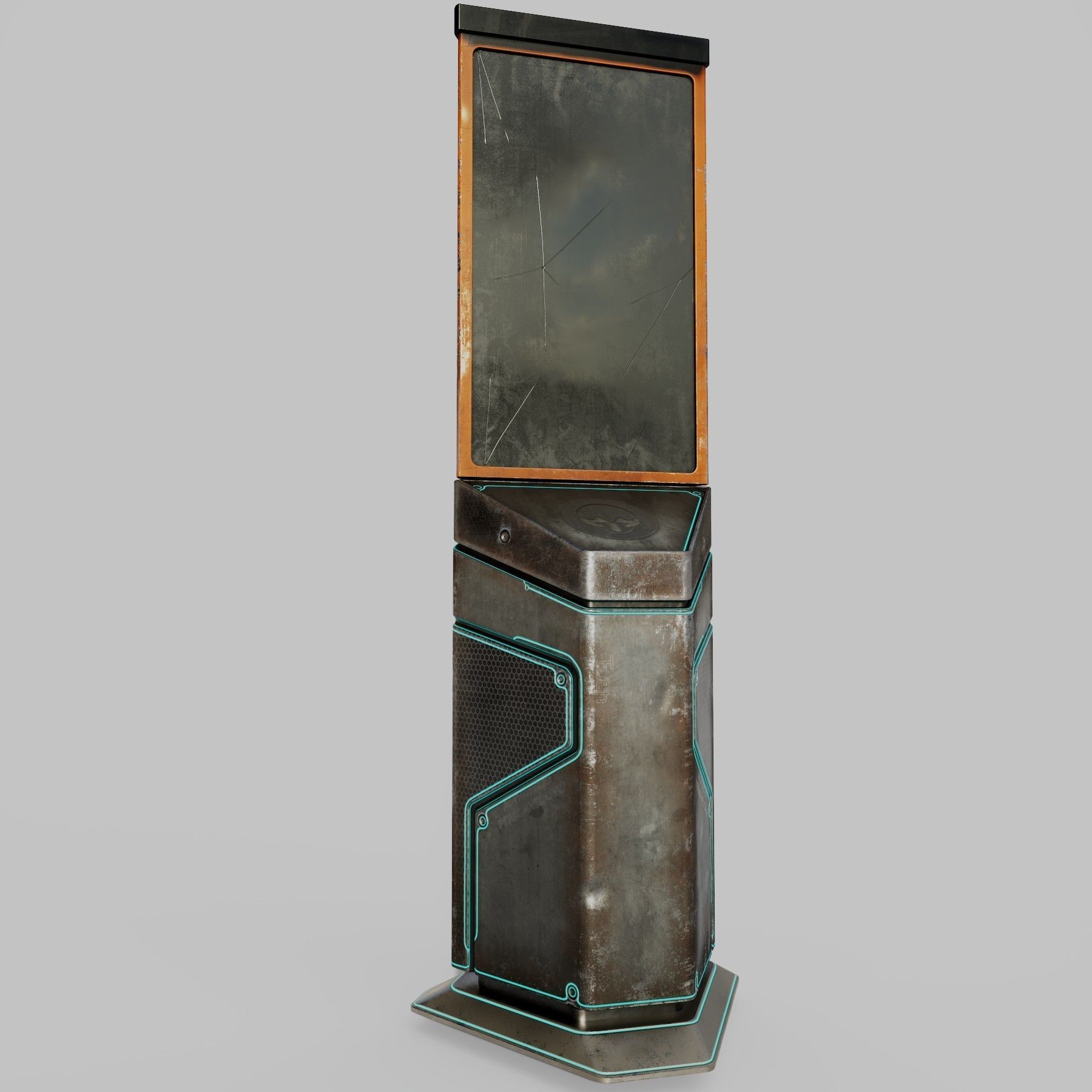 cyberpunk stand platform - PBR  Low-poly 3D model_8