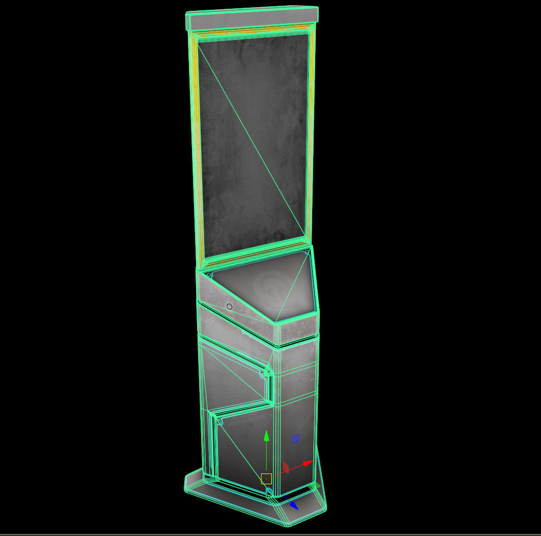 cyberpunk stand platform - PBR  Low-poly 3D model_11