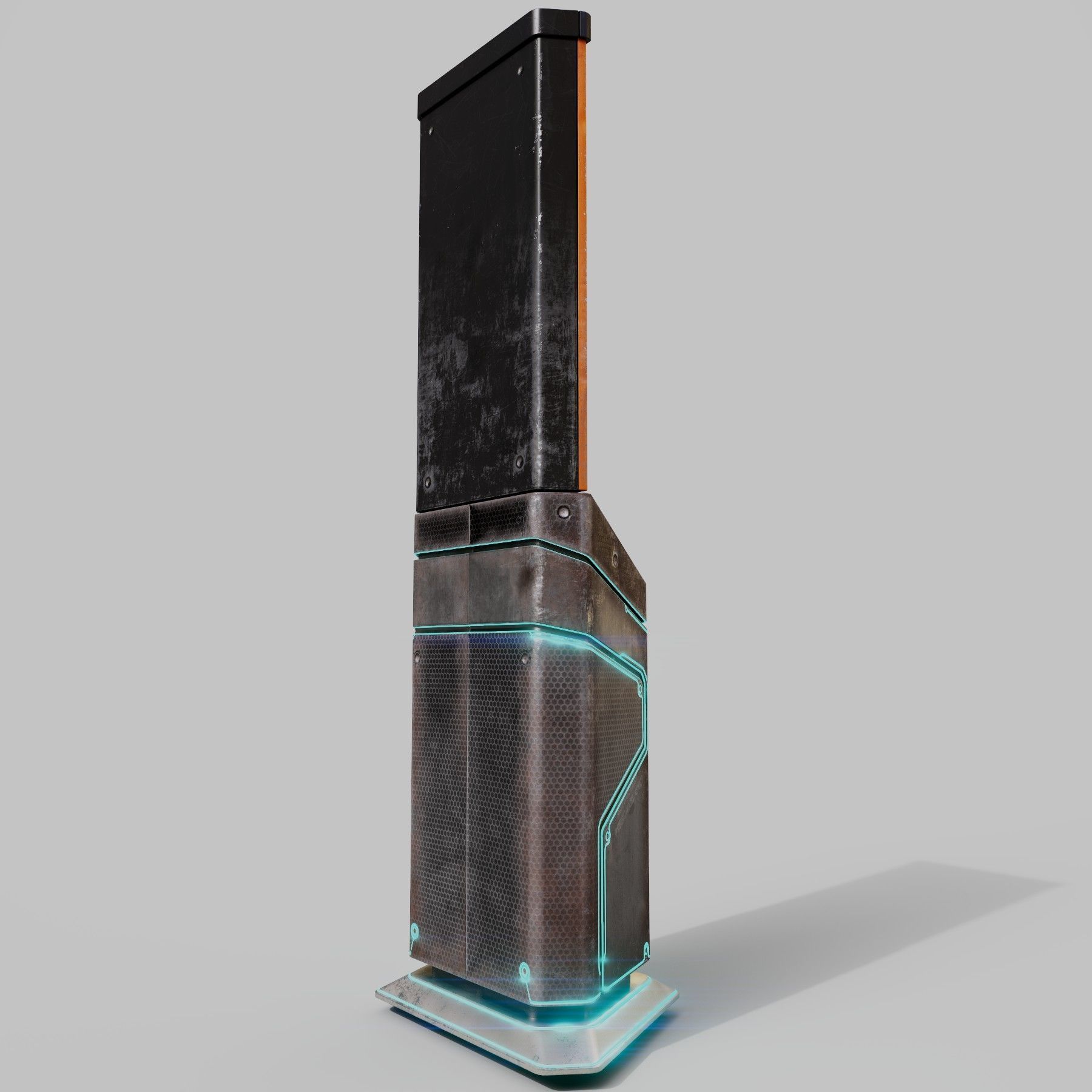 cyberpunk stand platform - PBR  Low-poly 3D model_9