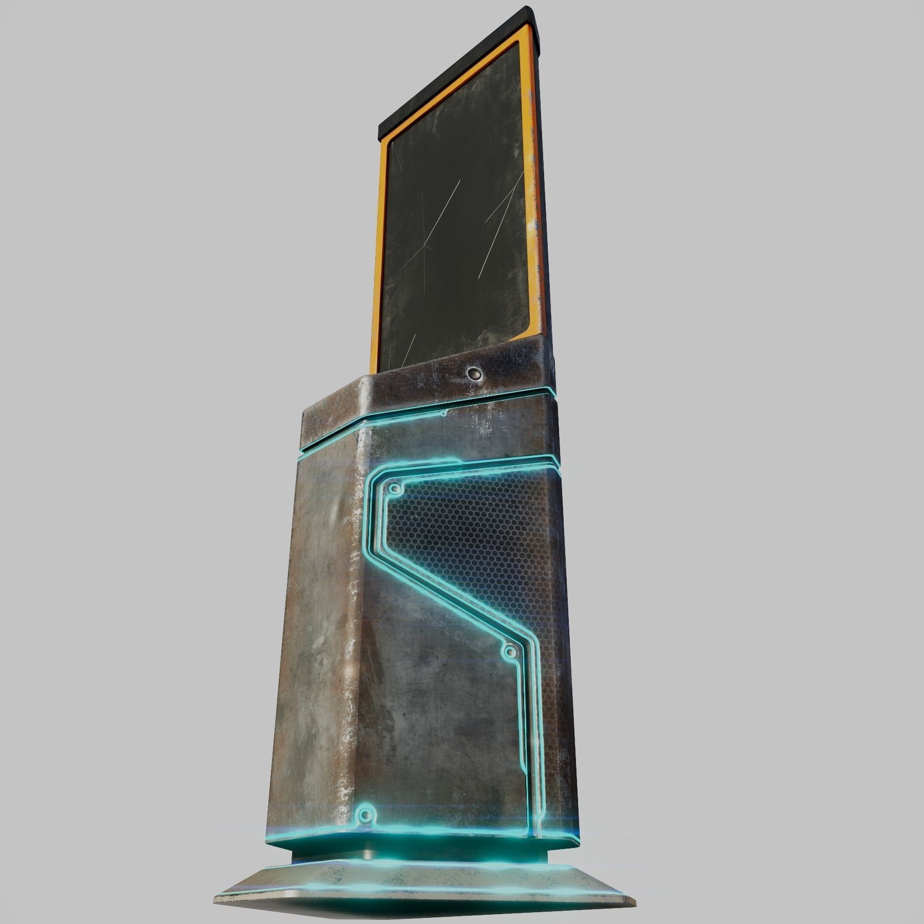 cyberpunk stand platform - PBR  Low-poly 3D model_6