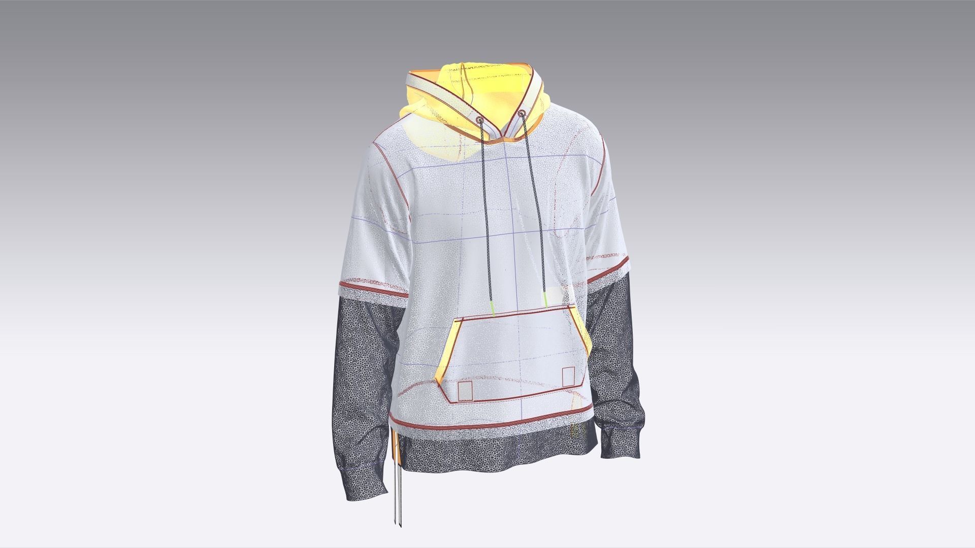 Two Piece Hoodie 3D model_12