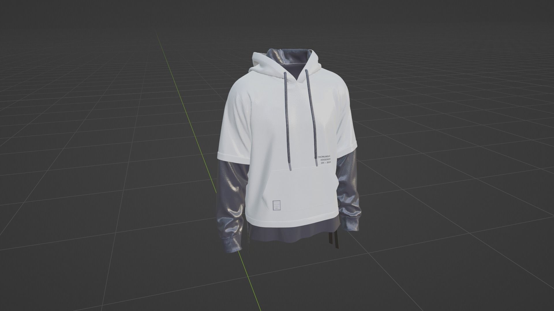Two Piece Hoodie 3D model_10