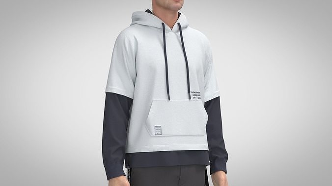 Two Piece Hoodie 3D model