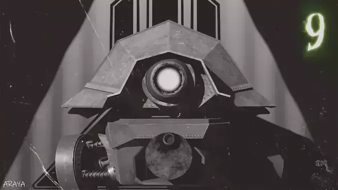 Number 9 Movie war robot 3D model