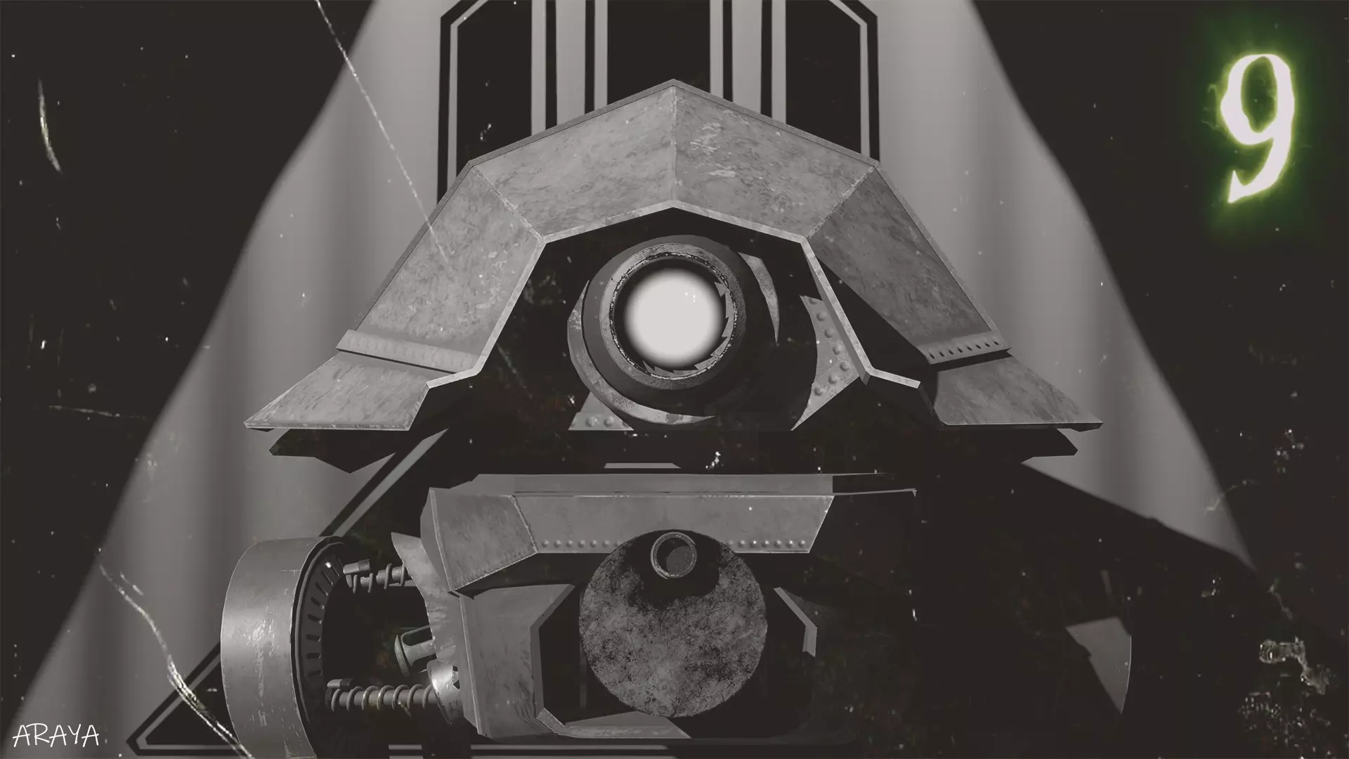Number 9 Movie war robot 3D model_0