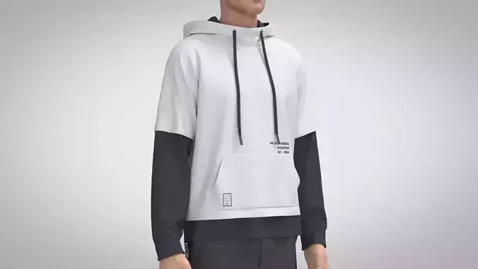 Two Piece Hoodie - Mock-neck