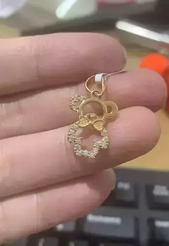 Little cute bear pendant 3D model  3D print model