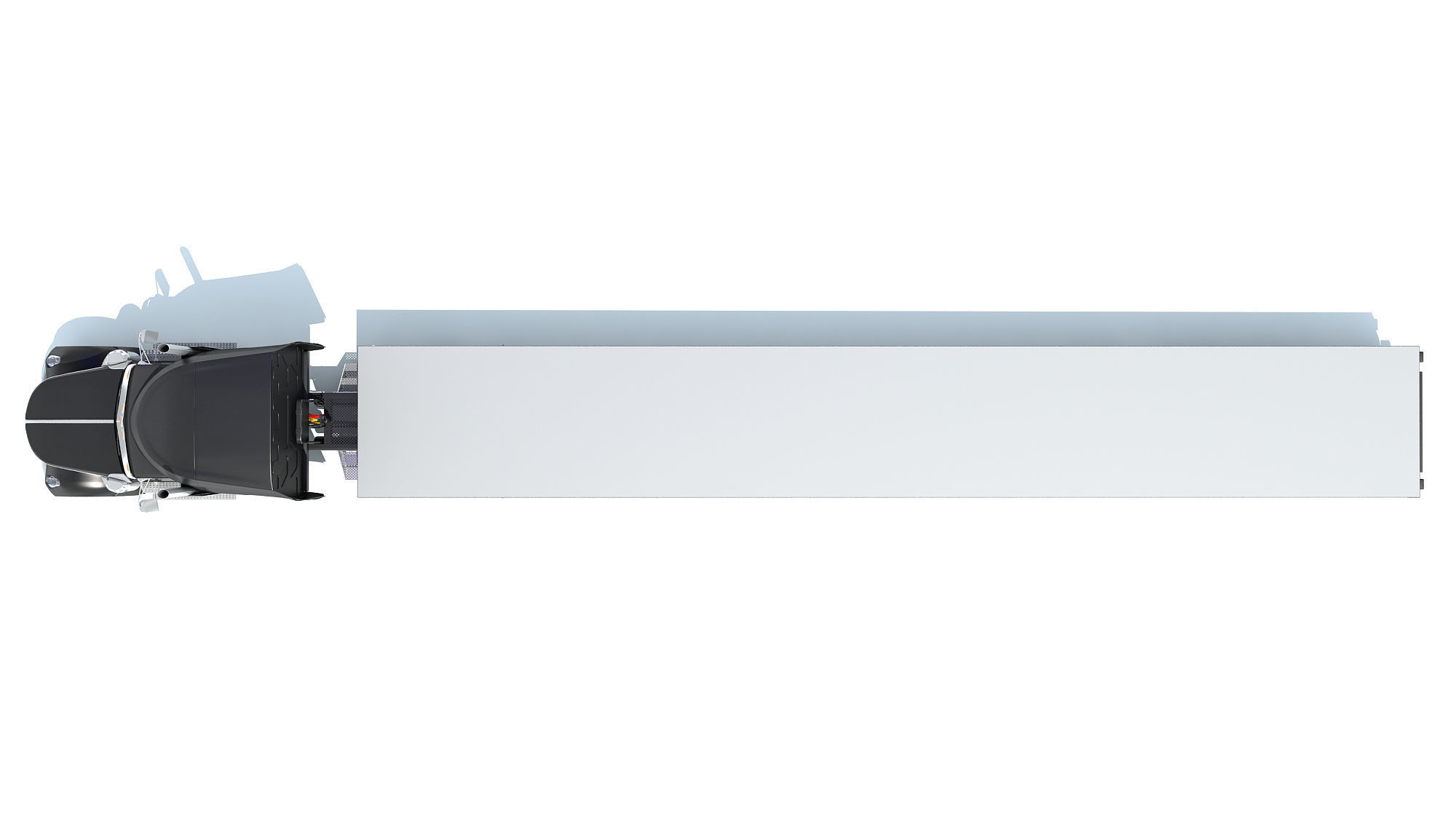 Truck with Flatbed Trailer 3D model_11