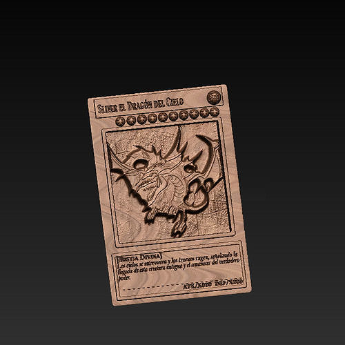 Slifer el Dragon del Cielo carta YuGiOh the Sky Dragon card 3D print model