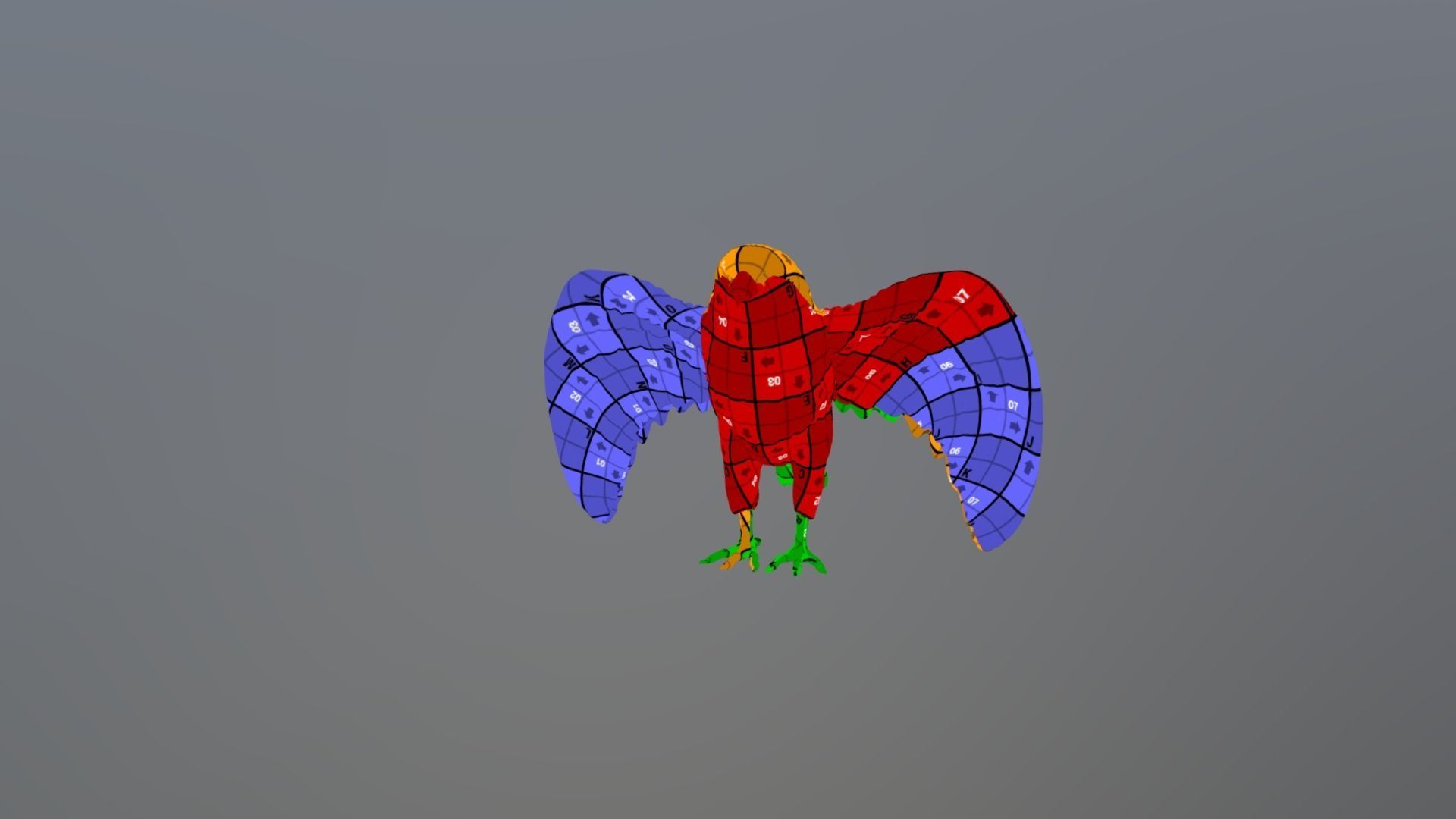 hawk 3d model for 3d print and paint  3D print model_7