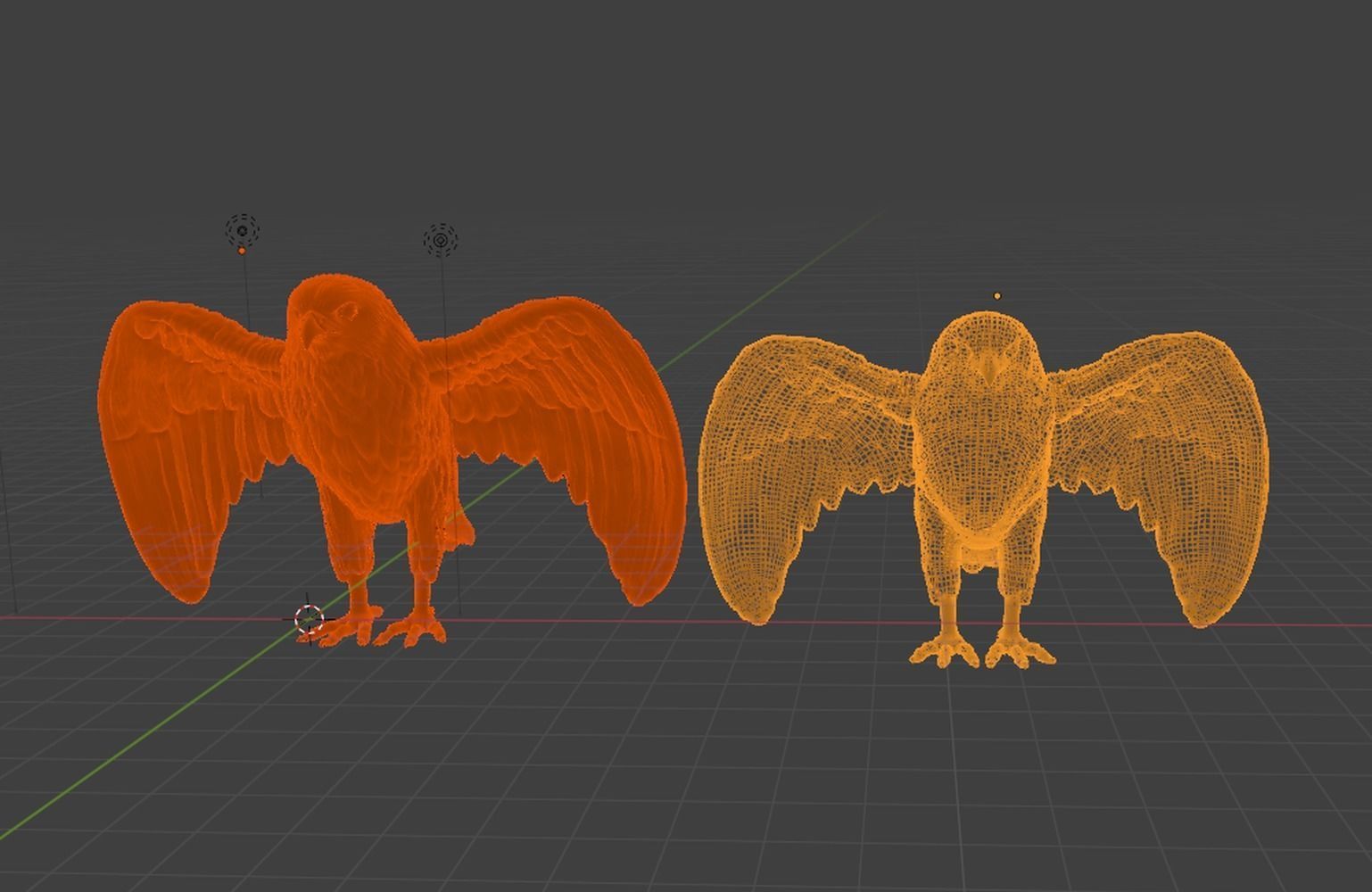 hawk 3d model for 3d print and paint  3D print model_3