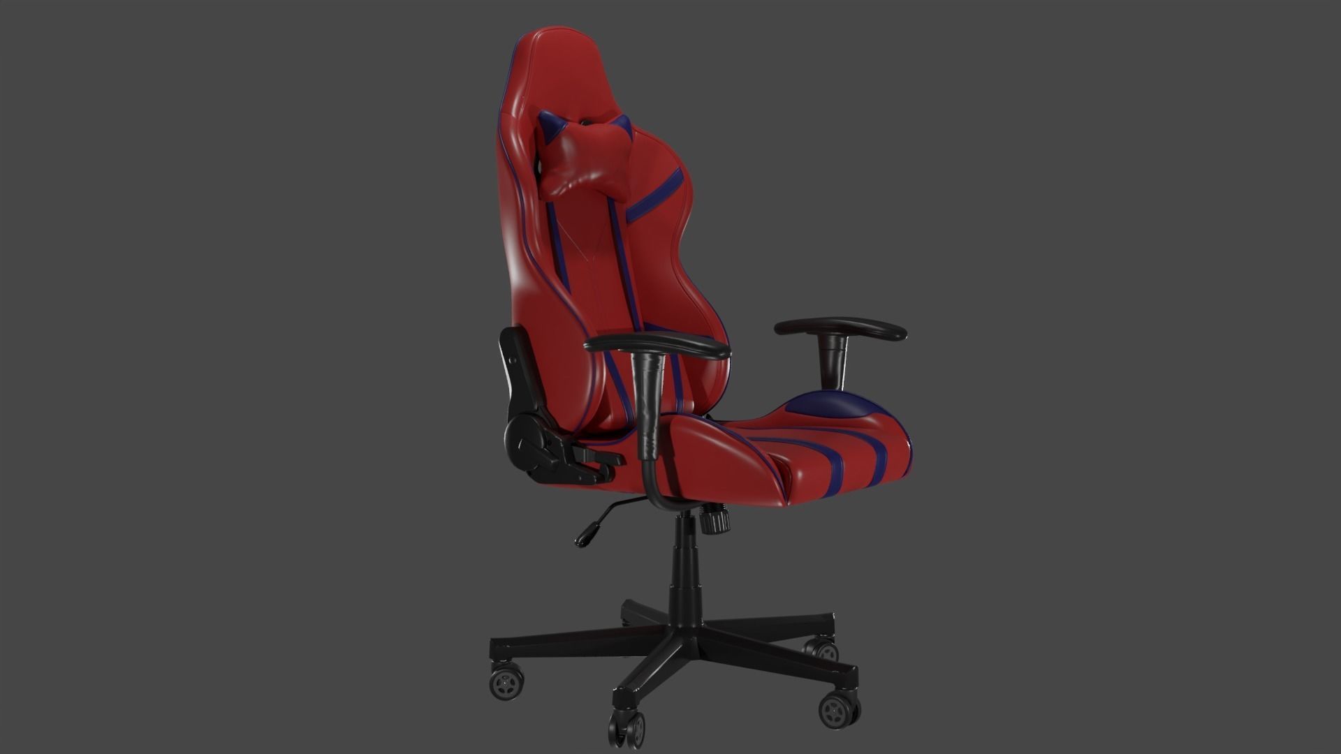 Gaming Chair Low-poly 3D model_3