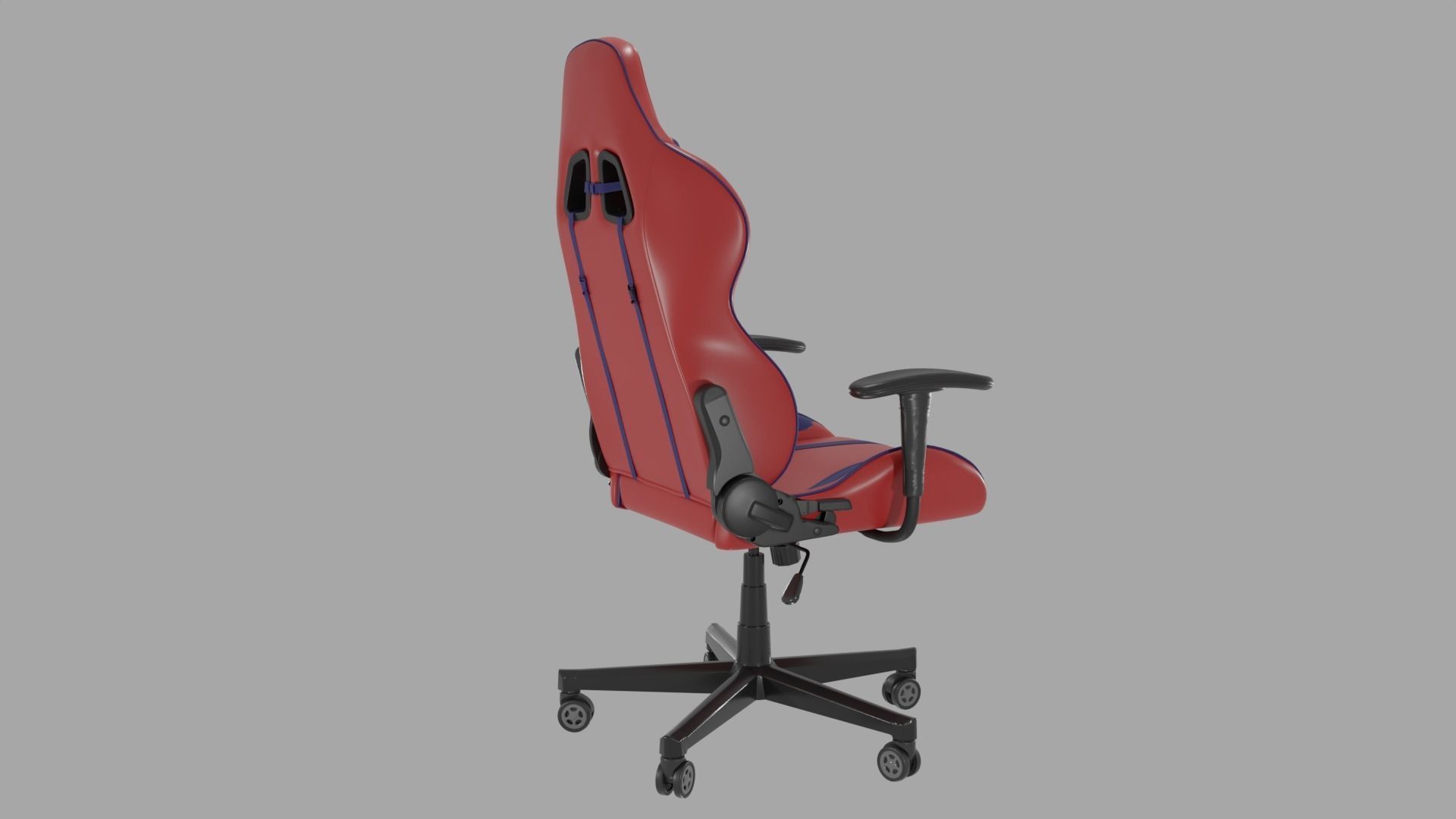 Gaming Chair Low-poly 3D model_2