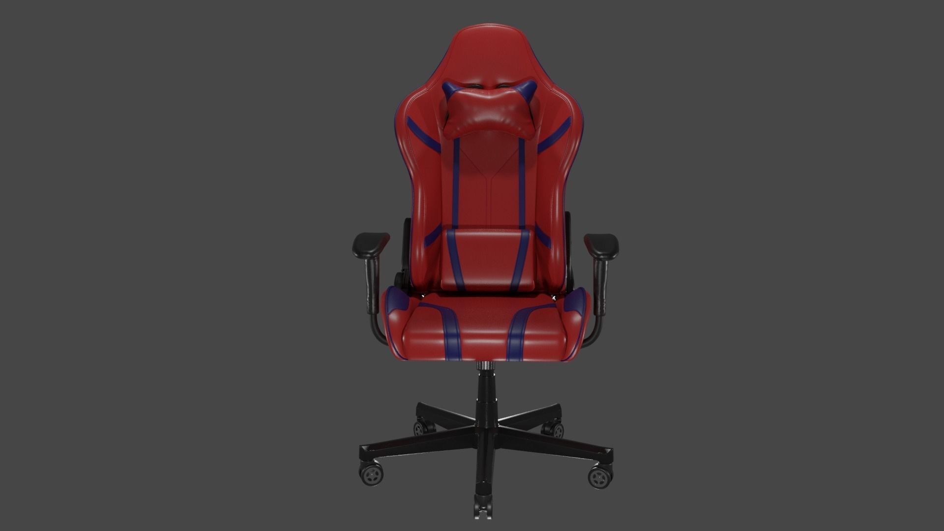 Gaming Chair Low-poly 3D model_4