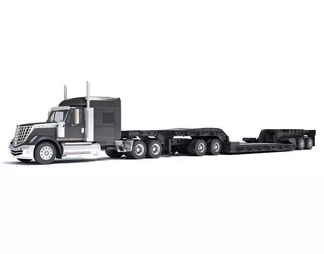 Lowboy Truck 3D model