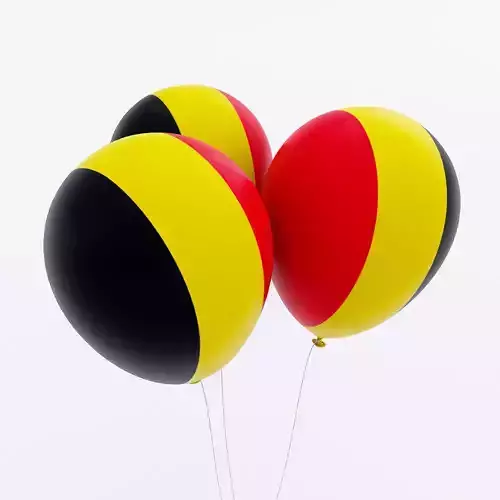 Belgium country balloon 3d model 
