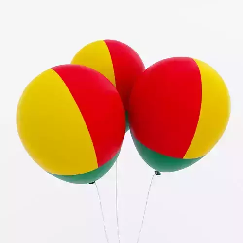 Belize country balloon 3d model 