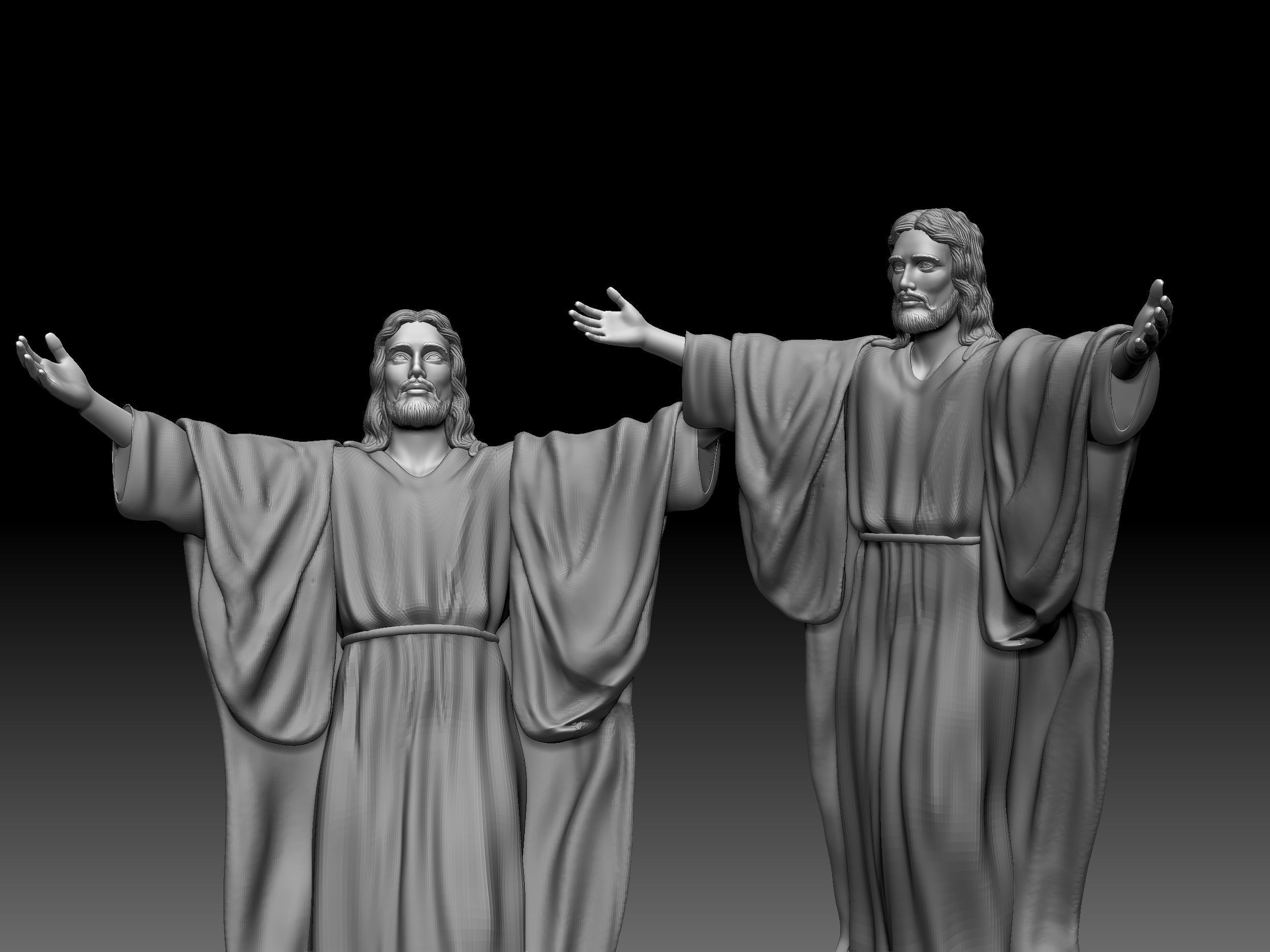 statue of Christ redeemer for 3d print and paint 3D print model_3