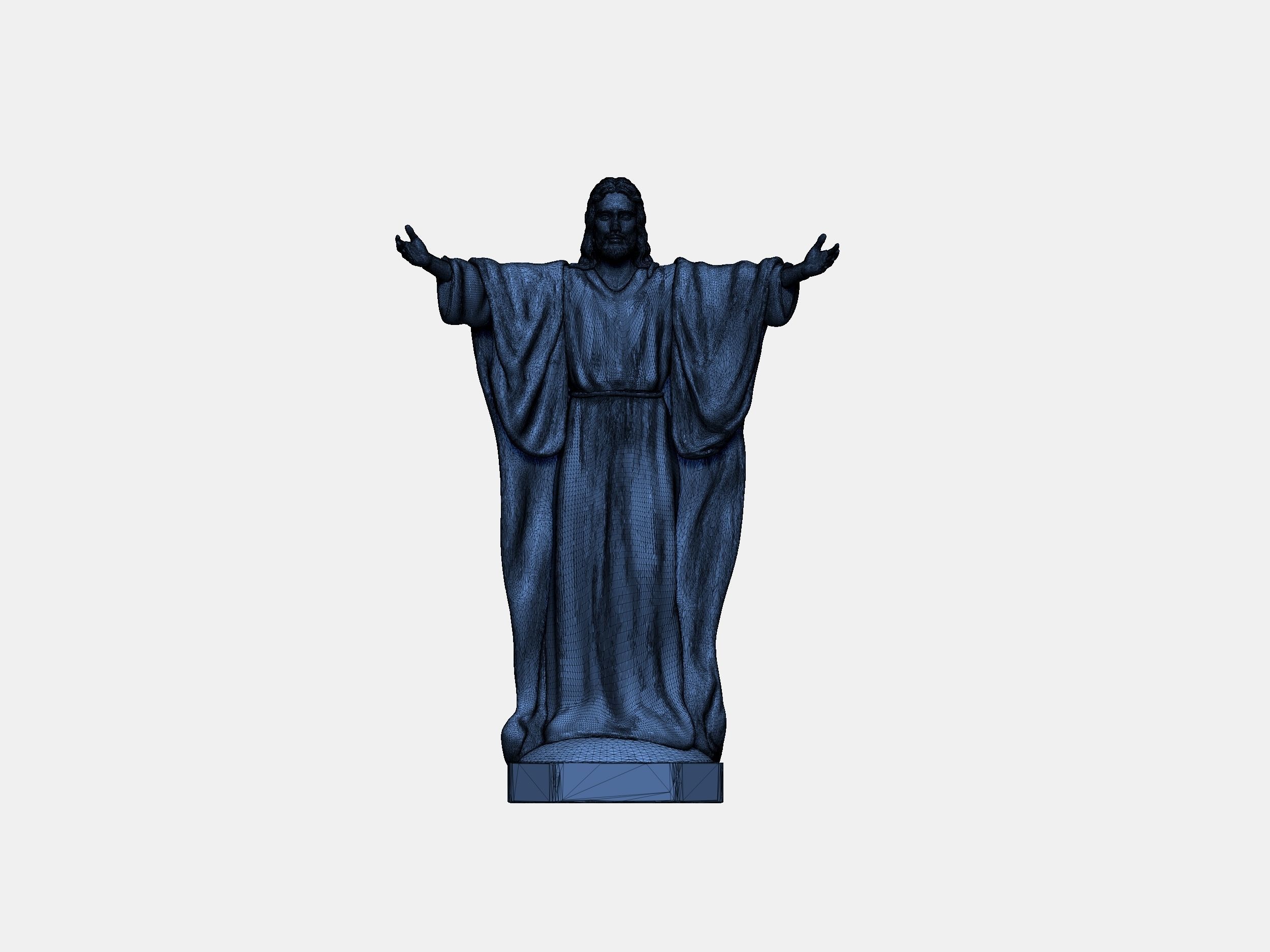 statue of Christ redeemer for 3d print and paint 3D print model_4