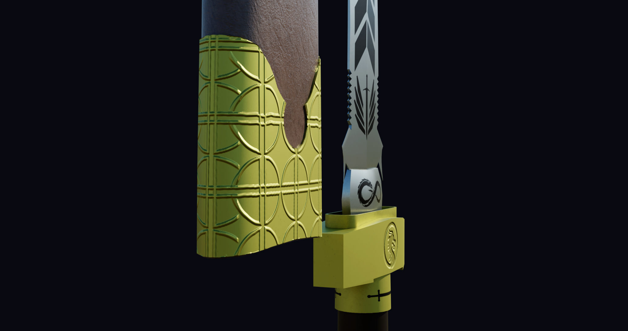 Fantasy Sword 3 PBR Unity UE Arnold V-Ray Textures Included  Low-poly 3D model_15