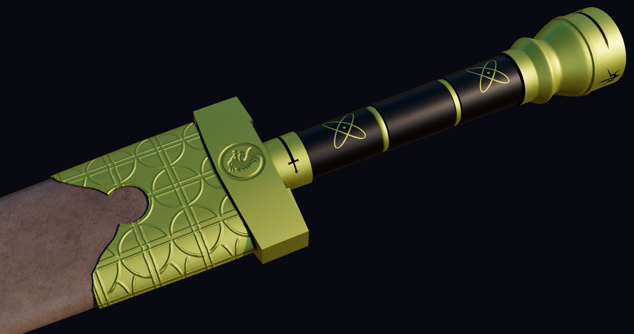 Fantasy Sword 3 PBR Unity UE Arnold V-Ray Textures Included  Low-poly 3D model_6