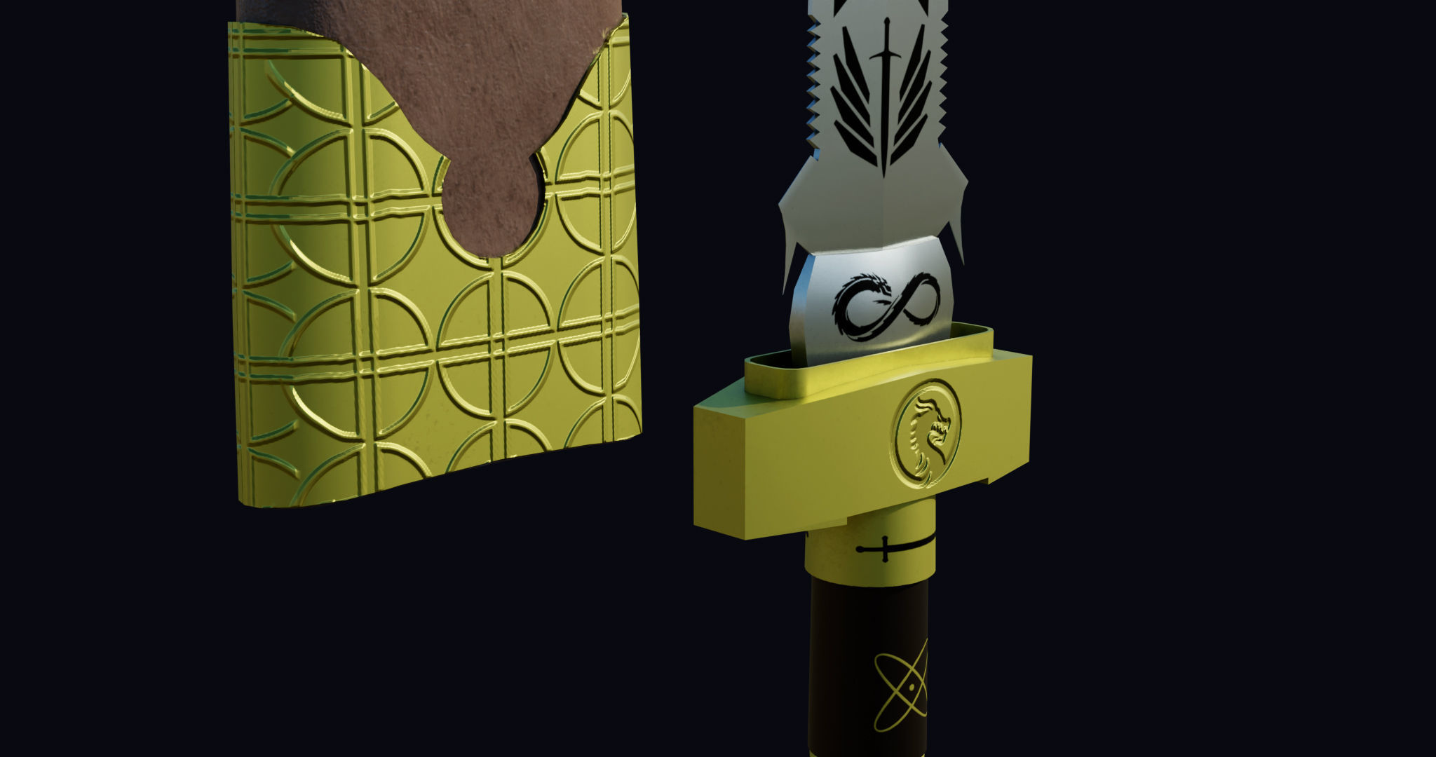 Fantasy Sword 3 PBR Unity UE Arnold V-Ray Textures Included  Low-poly 3D model_22