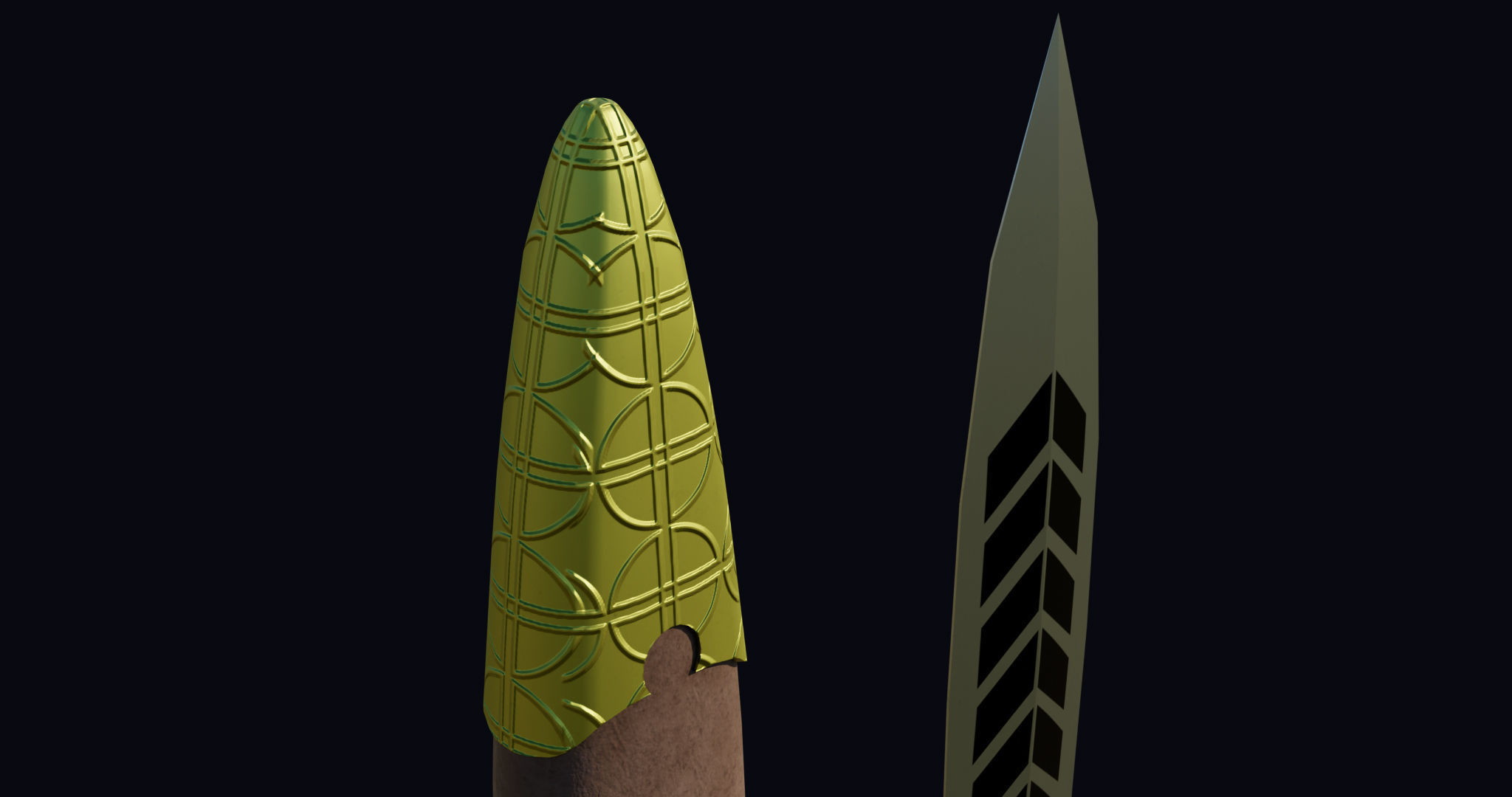 Fantasy Sword 3 PBR Unity UE Arnold V-Ray Textures Included  Low-poly 3D model_11