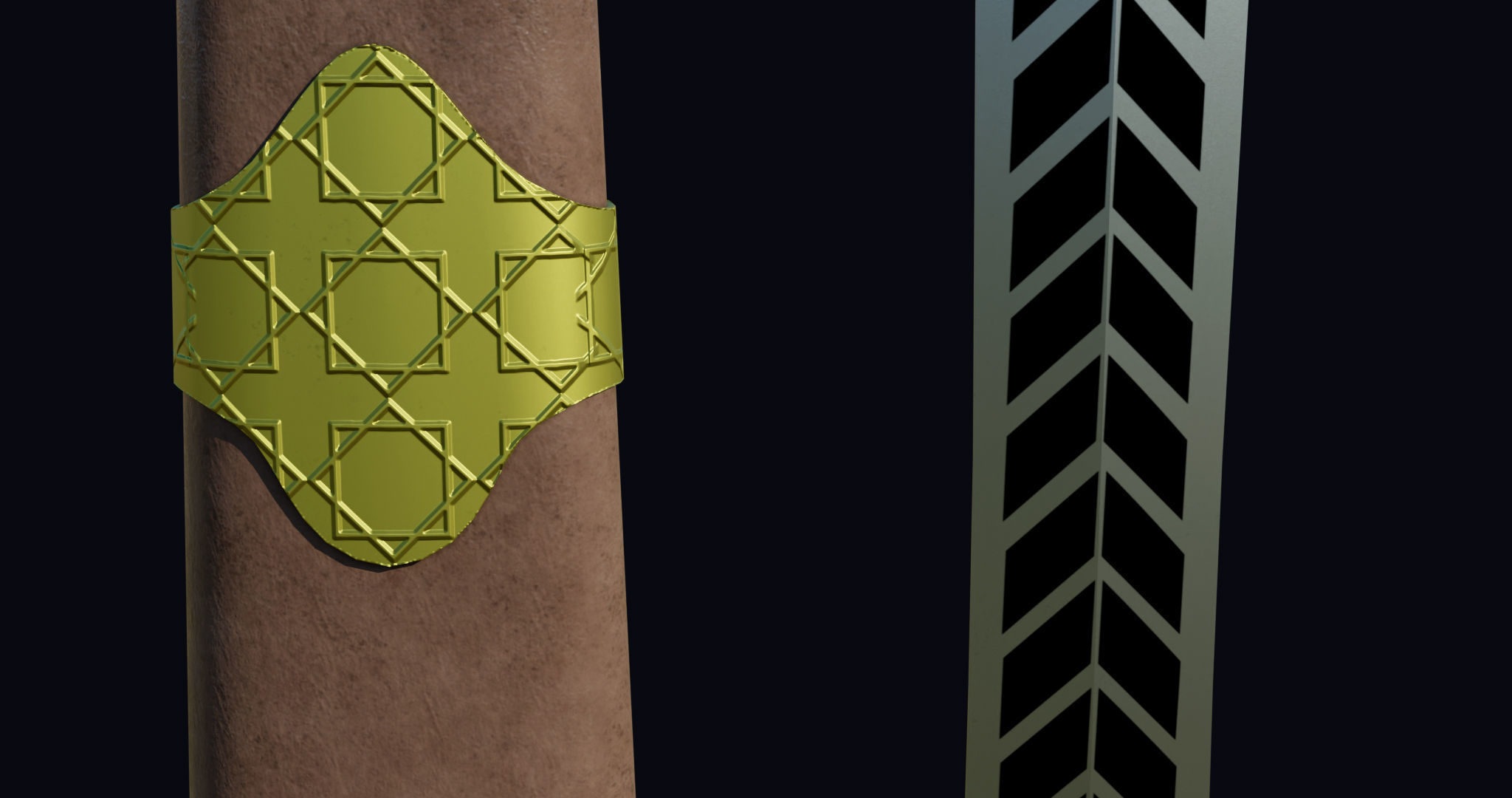 Fantasy Sword 3 PBR Unity UE Arnold V-Ray Textures Included  Low-poly 3D model_12