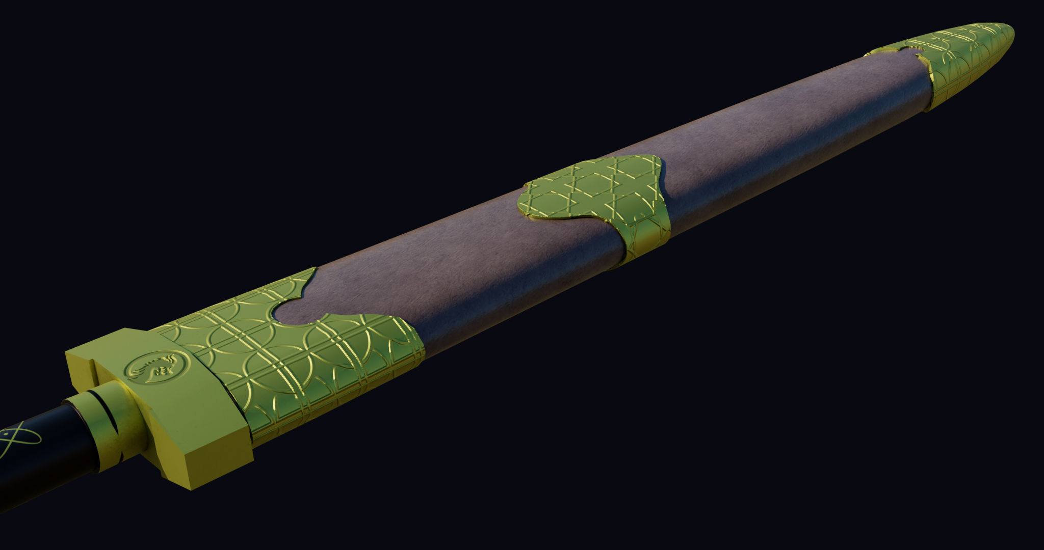 Fantasy Sword 3 PBR Unity UE Arnold V-Ray Textures Included  Low-poly 3D model_8