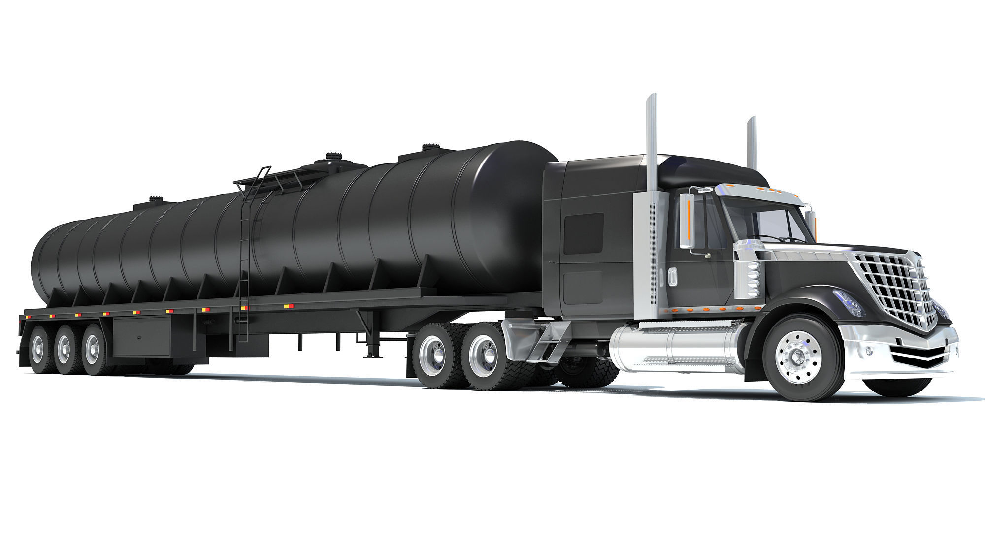 Truck with Tank Semitrailer 3D model_8
