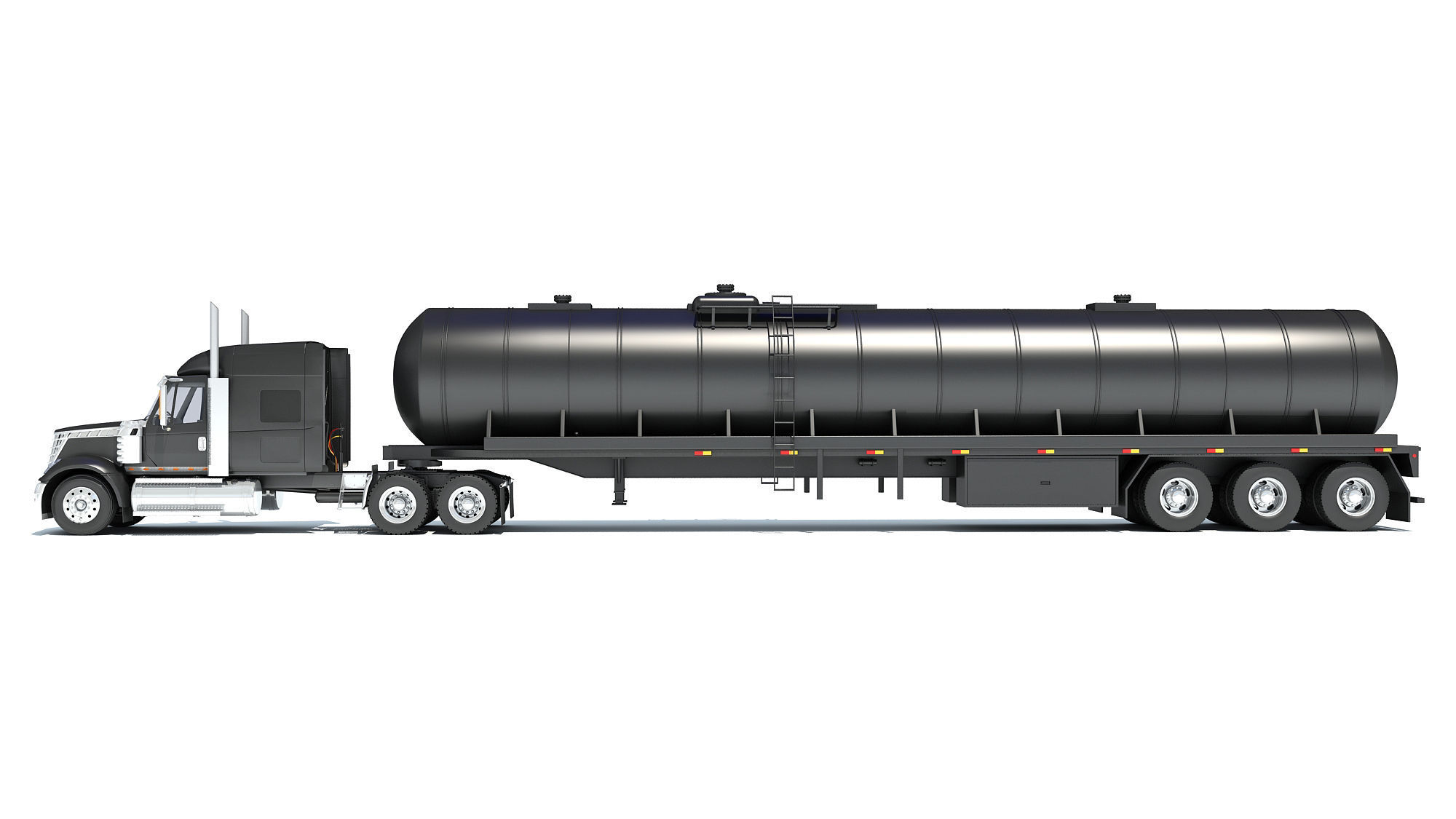 Truck with Tank Semitrailer 3D model_1