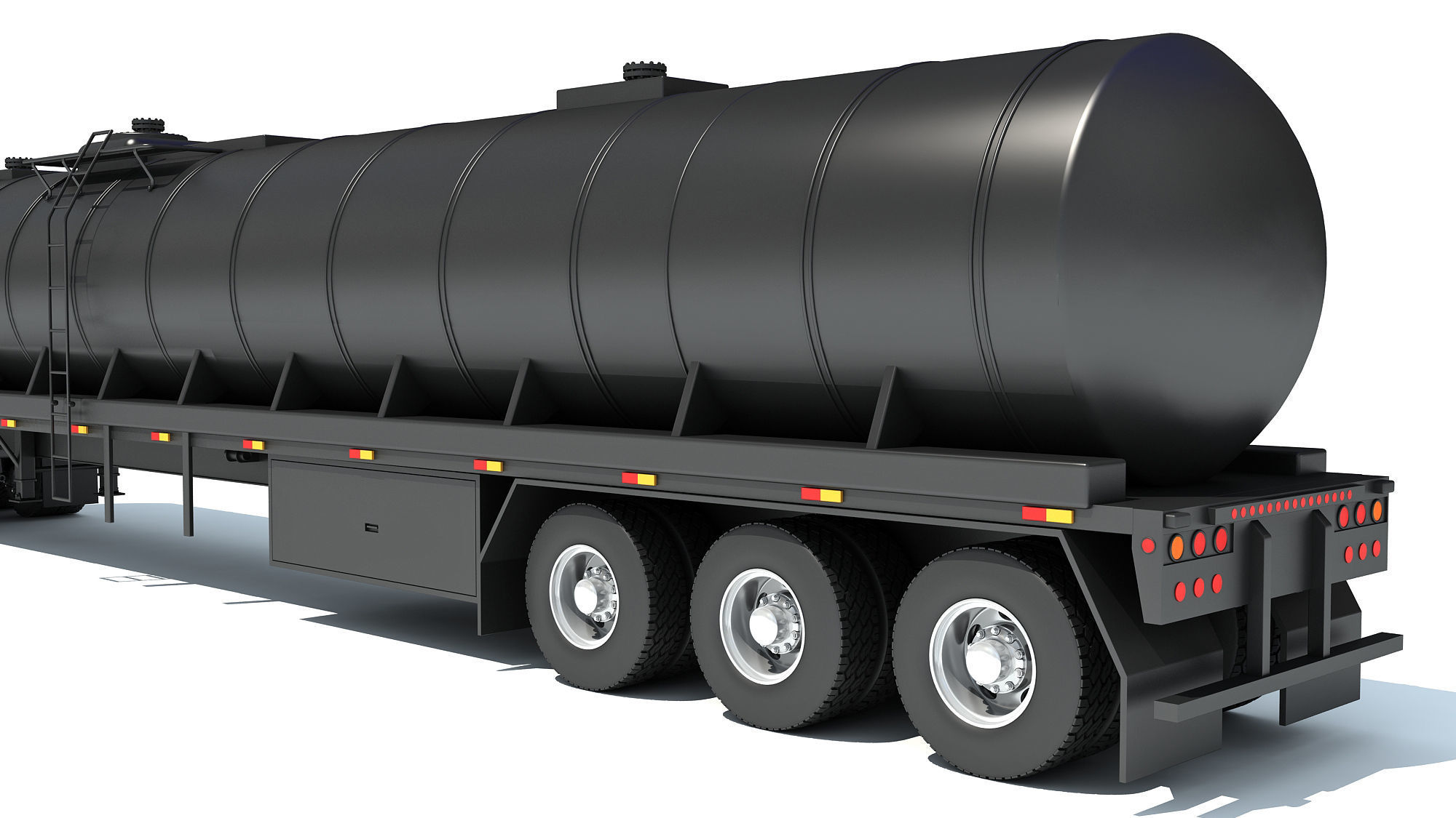 Truck with Tank Semitrailer 3D model_15