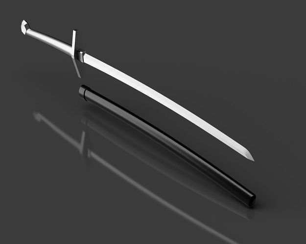 Hiei Katana Sword of the Darkness Flame 3D printable 3D print model