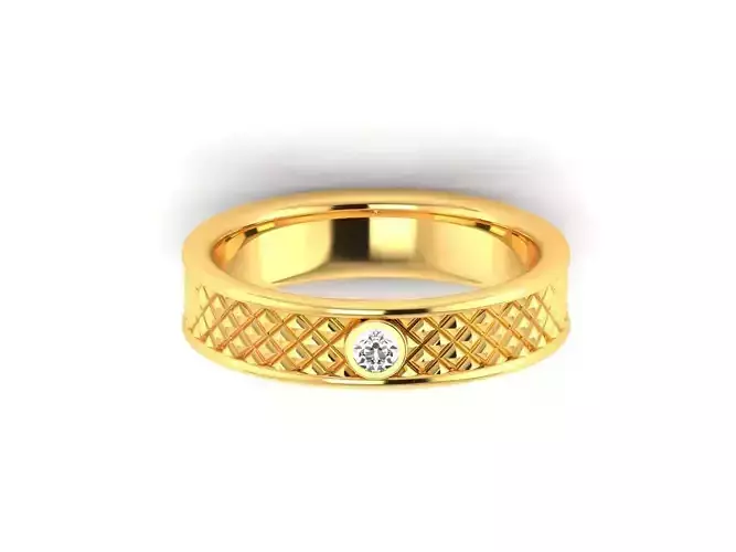 Solitaire Engagement Wedding Ring 3D print model