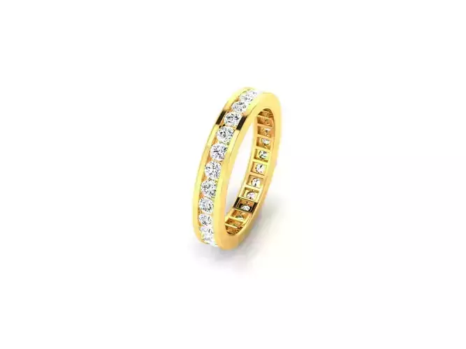 Solitaire Engagement Wedding Ring 3D print model