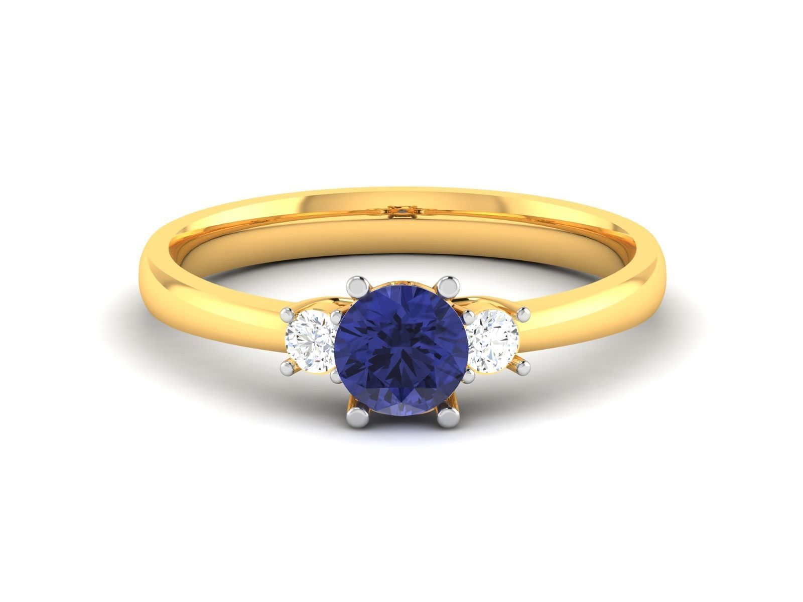 Solitaire Engagement Wedding Ring 3D print model_8