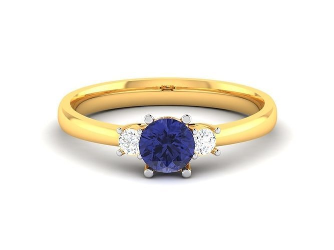 Solitaire Engagement Wedding Ring 3D print model