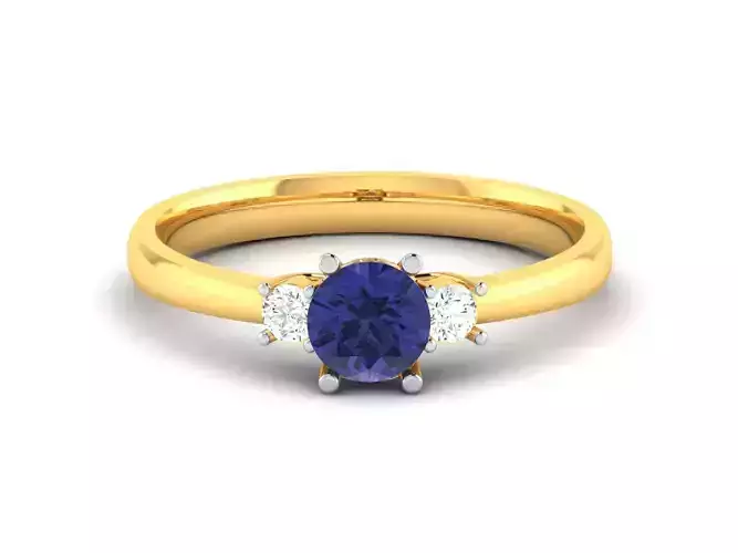 Solitaire Engagement Wedding Ring 3D print model Solitaire Engagement Wedding Ring 3D print model