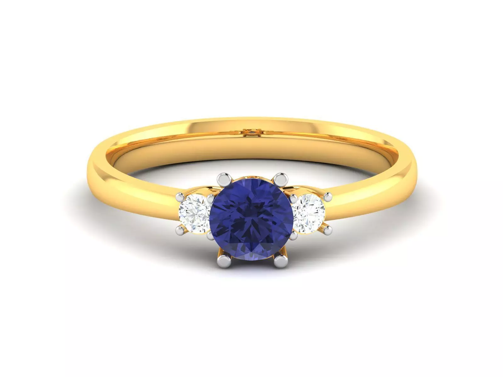 Solitaire Engagement Wedding Ring 3D print model_0