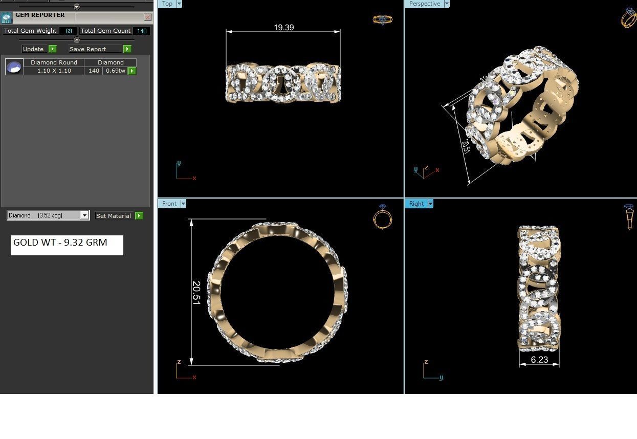 Solitaire Engagement Wedding Ring 3D print model_7