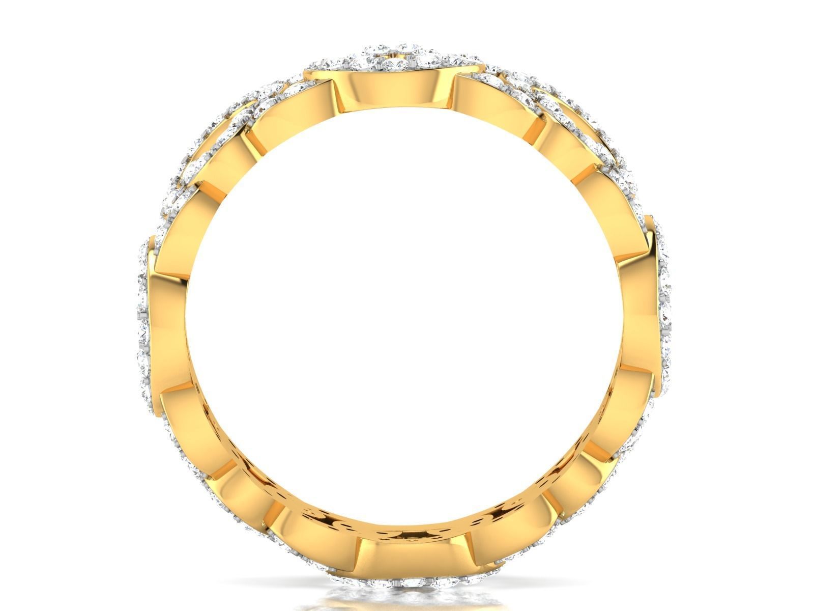 Solitaire Engagement Wedding Ring 3D print model_3
