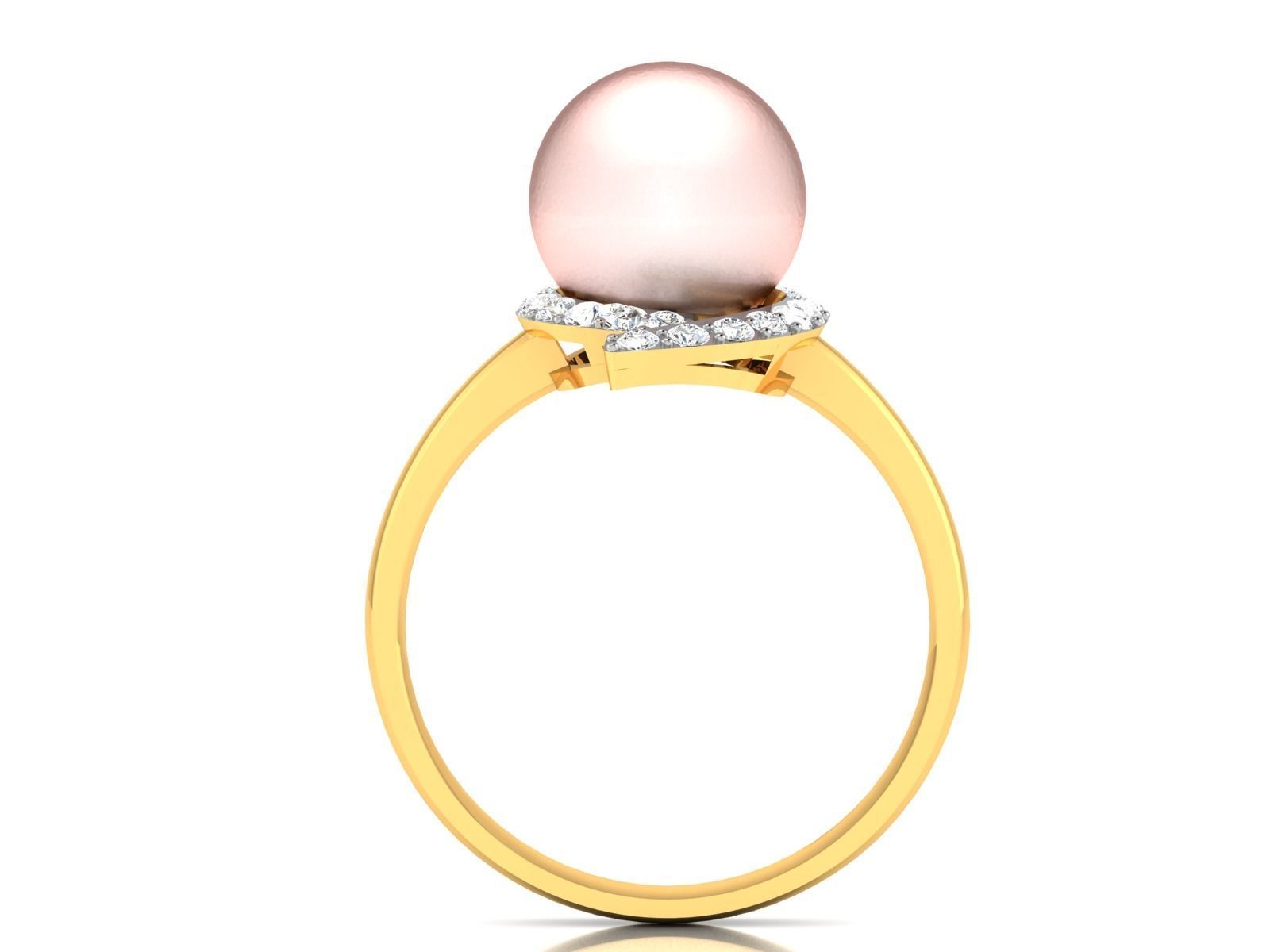 Solitaire Engagement Wedding Opal Stone  Ring 3D print model_2