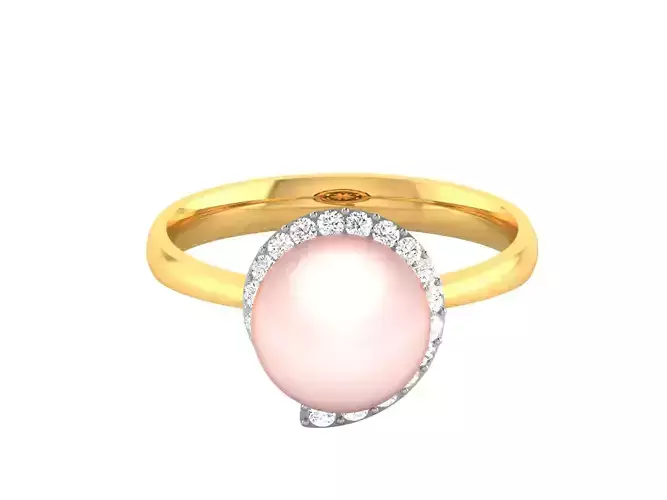 Solitaire Engagement Wedding Opal Stone  Ring 3D print model