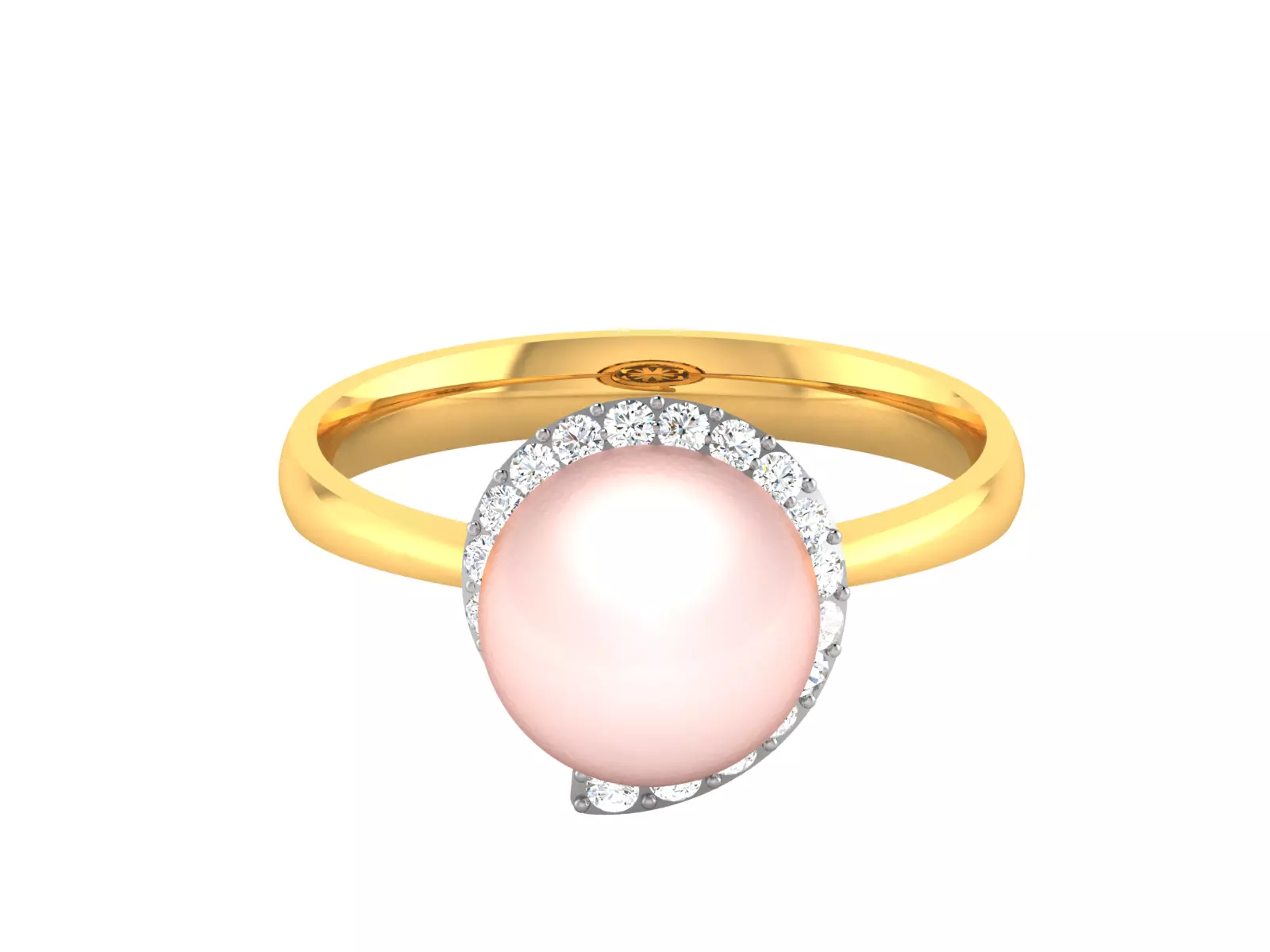 Solitaire Engagement Wedding Opal Stone  Ring 3D print model_0