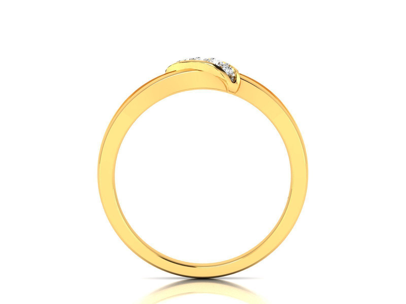 Solitaire Engagement Wedding Ring 3D print model_2