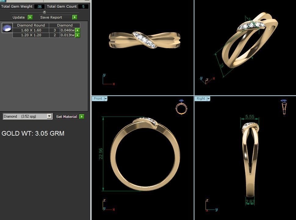 Solitaire Engagement Wedding Ring 3D print model_8