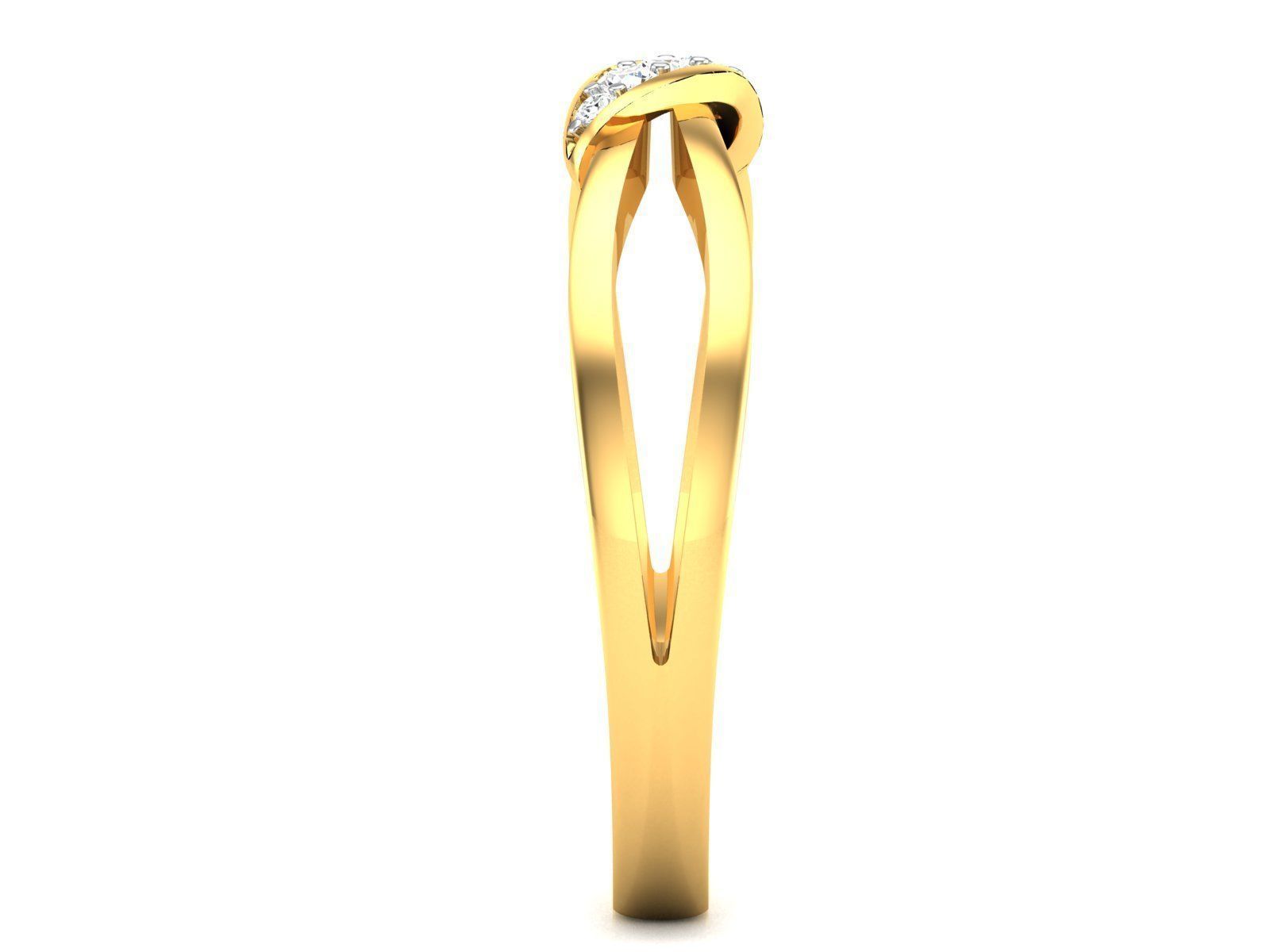 Solitaire Engagement Wedding Ring 3D print model_5