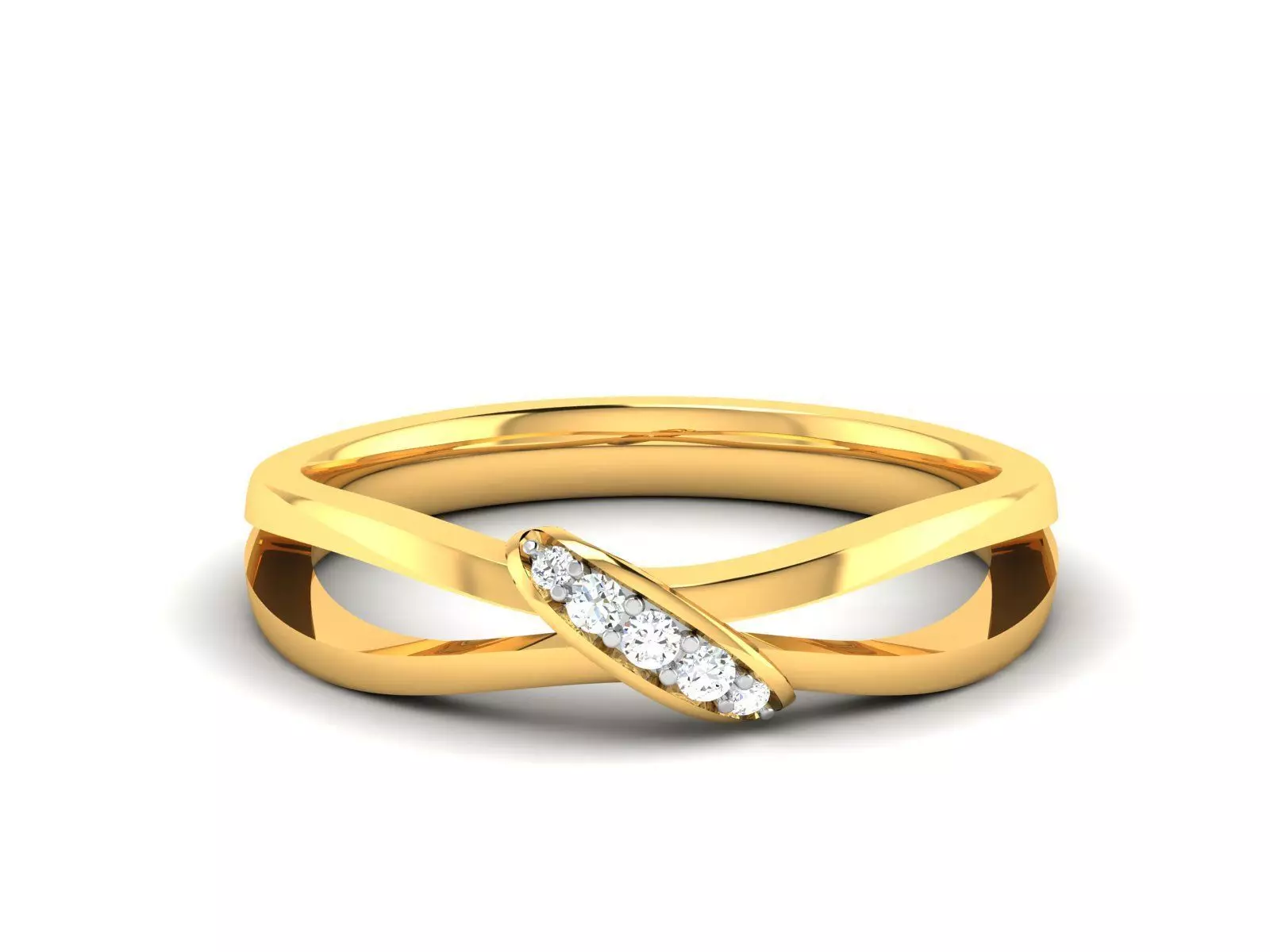 Solitaire Engagement Wedding Ring 3D print model_0