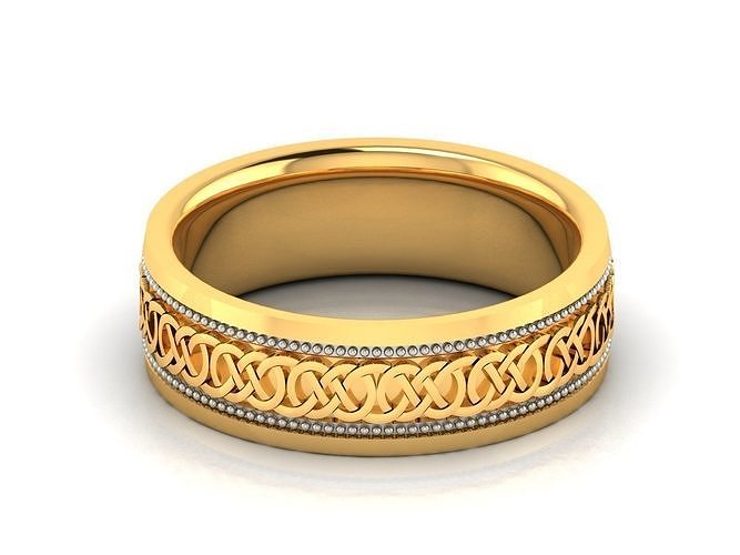 Solitaire Engagement Wedding Ring 3D print model